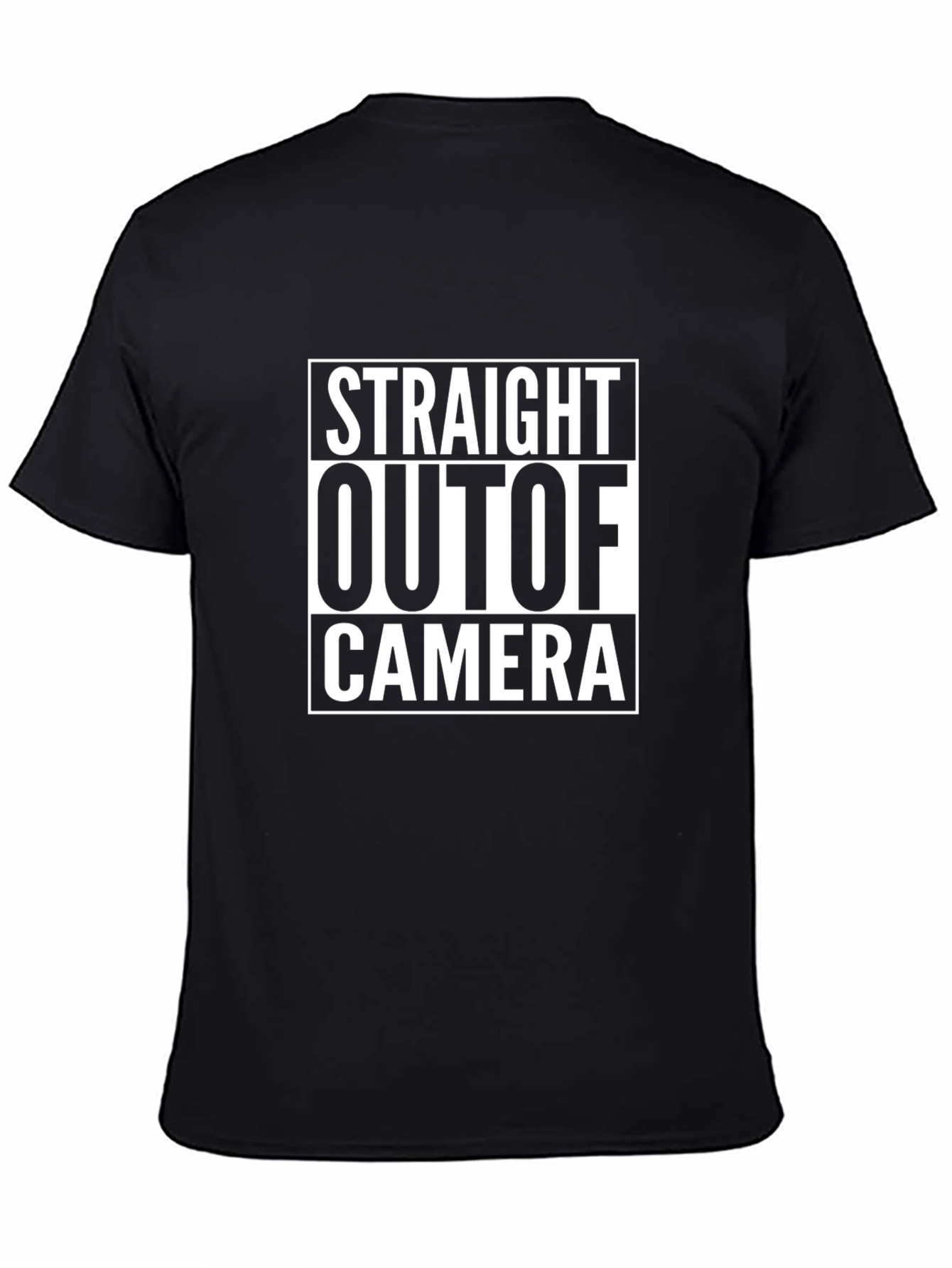 Straight Outta Camera Black Graphic T-Shirt