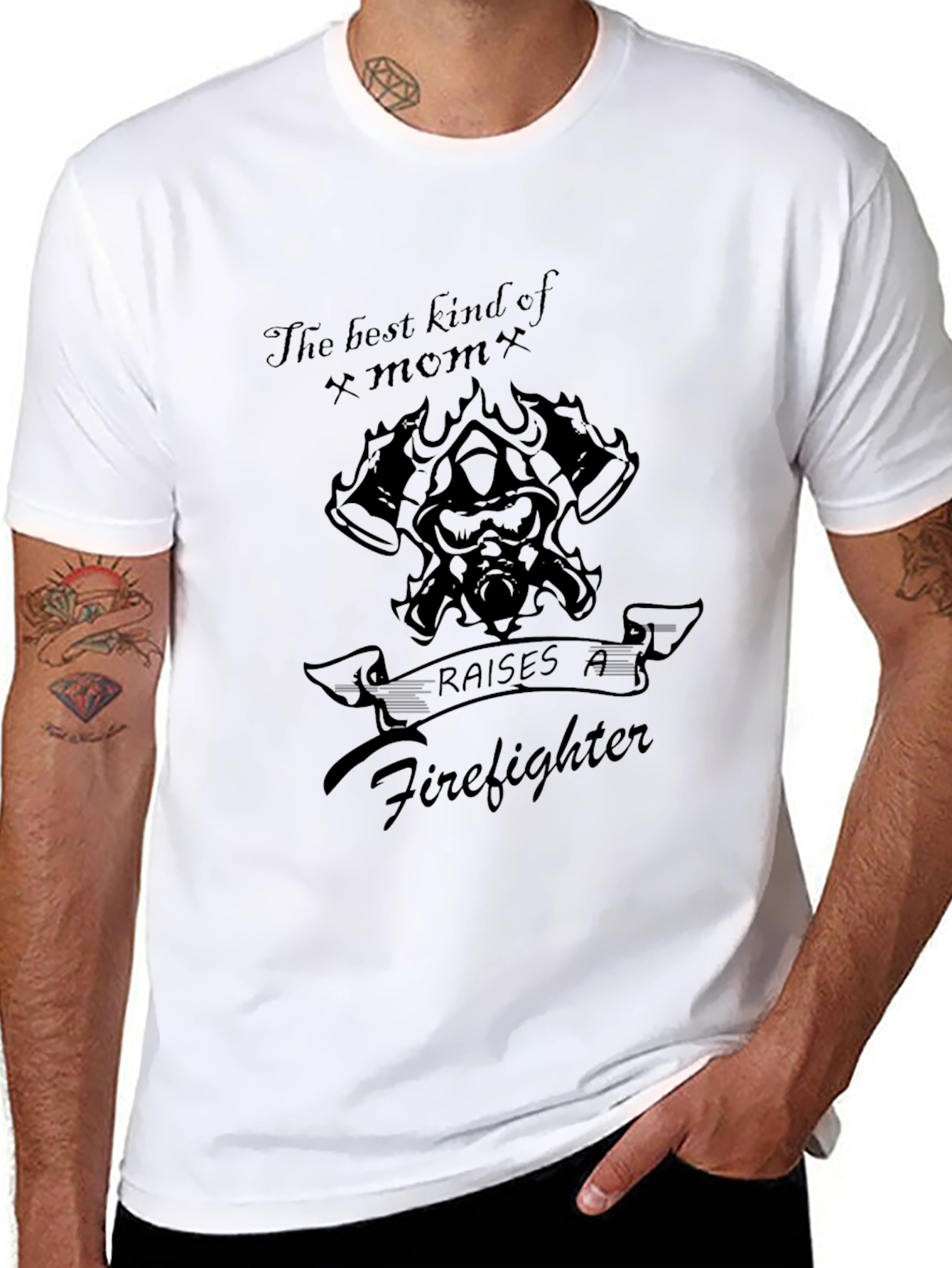 Firefighter Mom Graphic T-Shirt