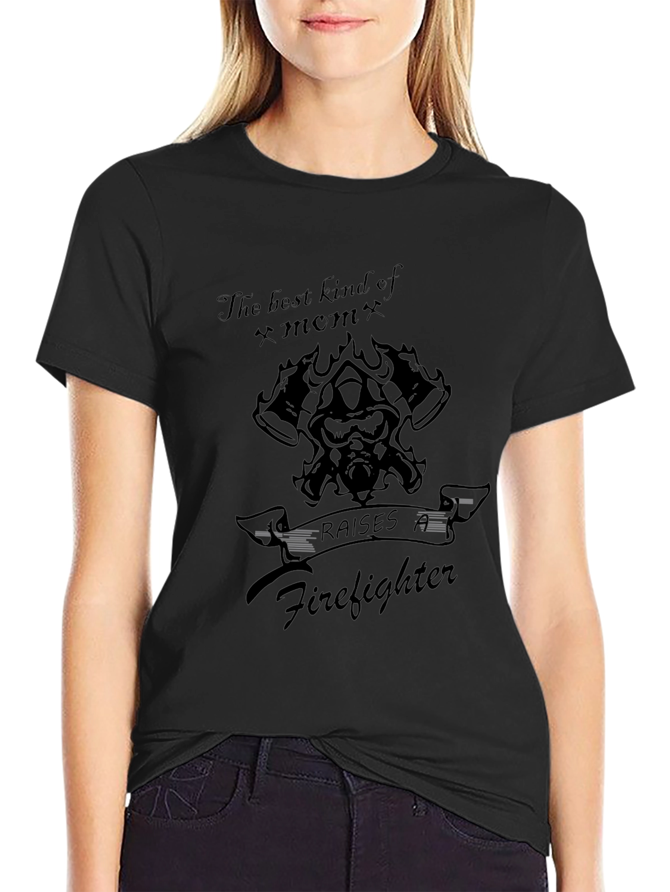 Firefighter Mom Graphic T-Shirt