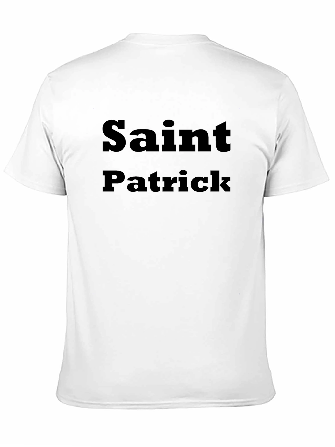 Saint Patrick Text Graphic Tee - Black