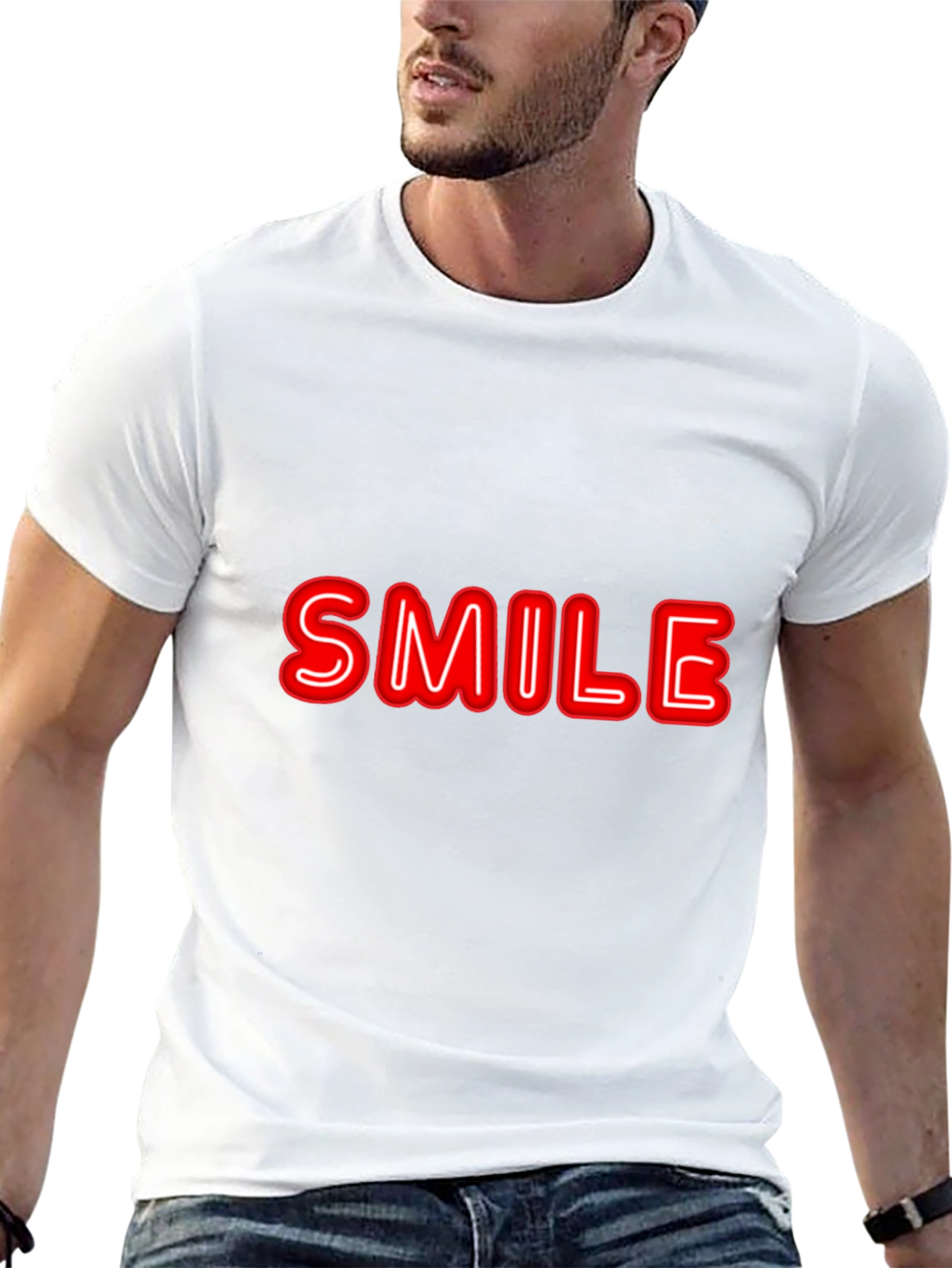 Smile Graphic Black T-Shirt