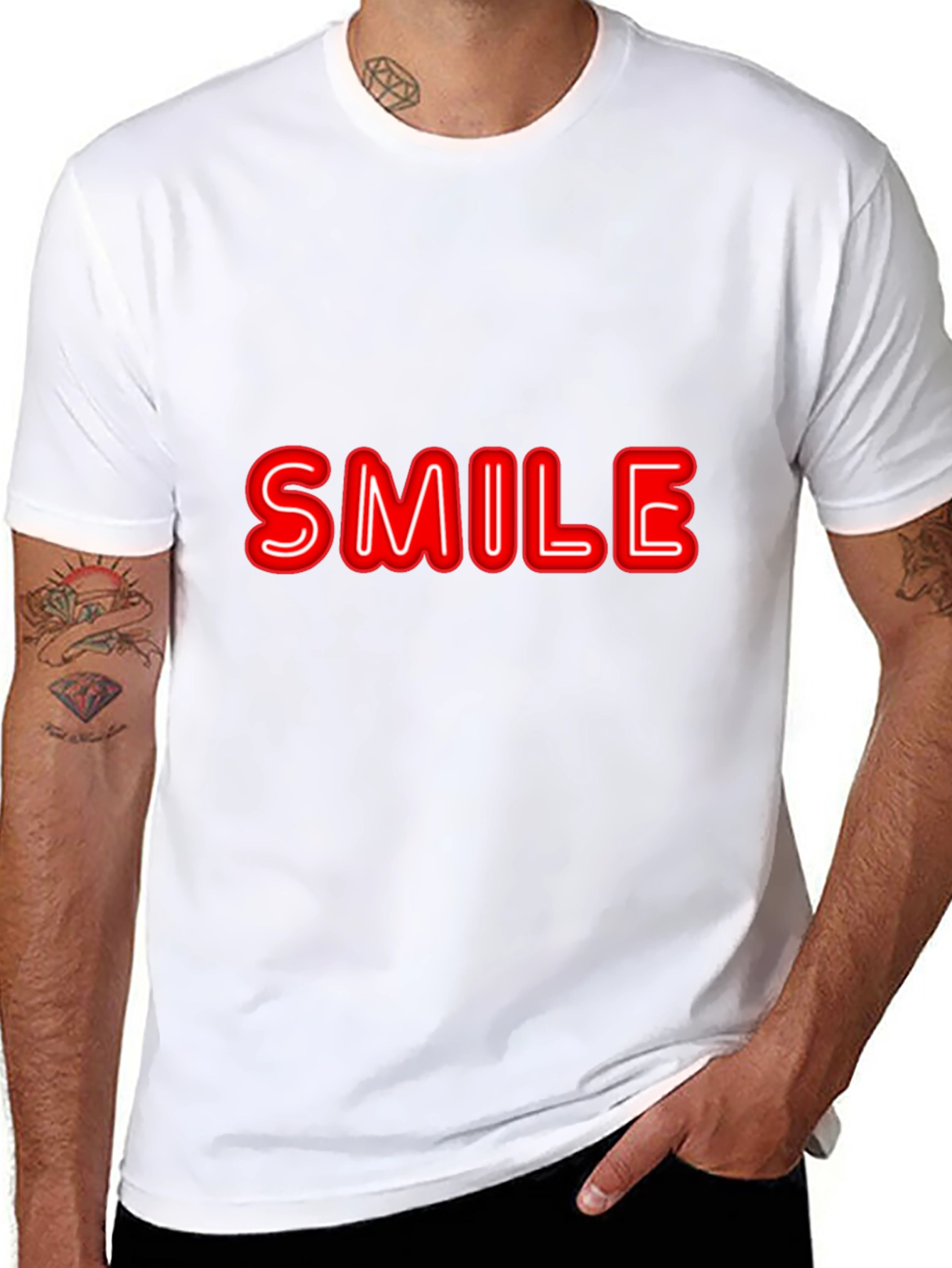 Smile Graphic Black T-Shirt
