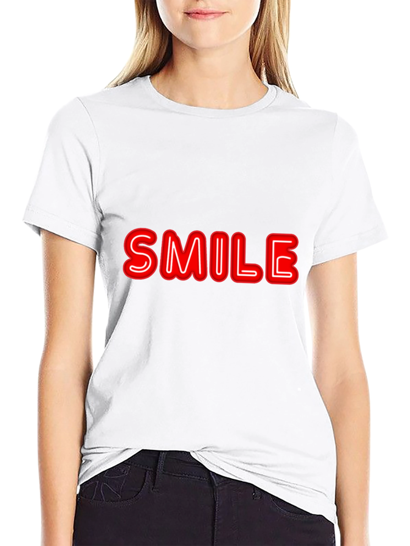 Smile Graphic Black T-Shirt