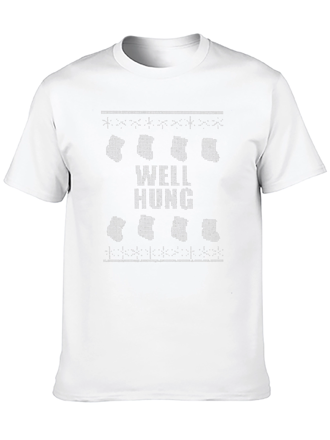 Funny Well Hung Ugly Christmas Sweater Style T-Shirt