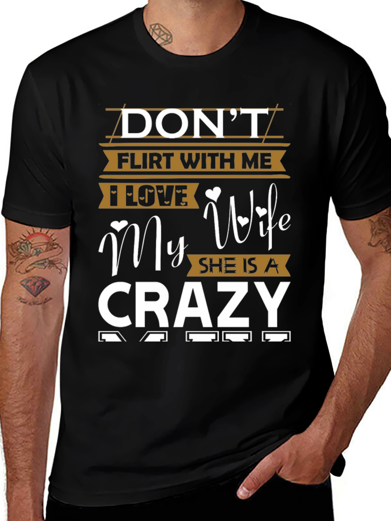 Funny Crazy Wife Mens Graphic Tee