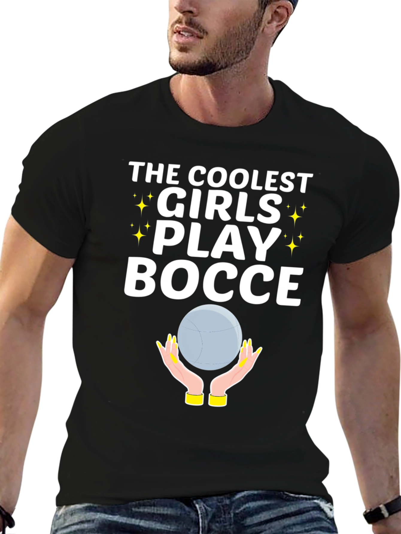 Coolest Girls Play Bocce Ball Graphic T-Shirt