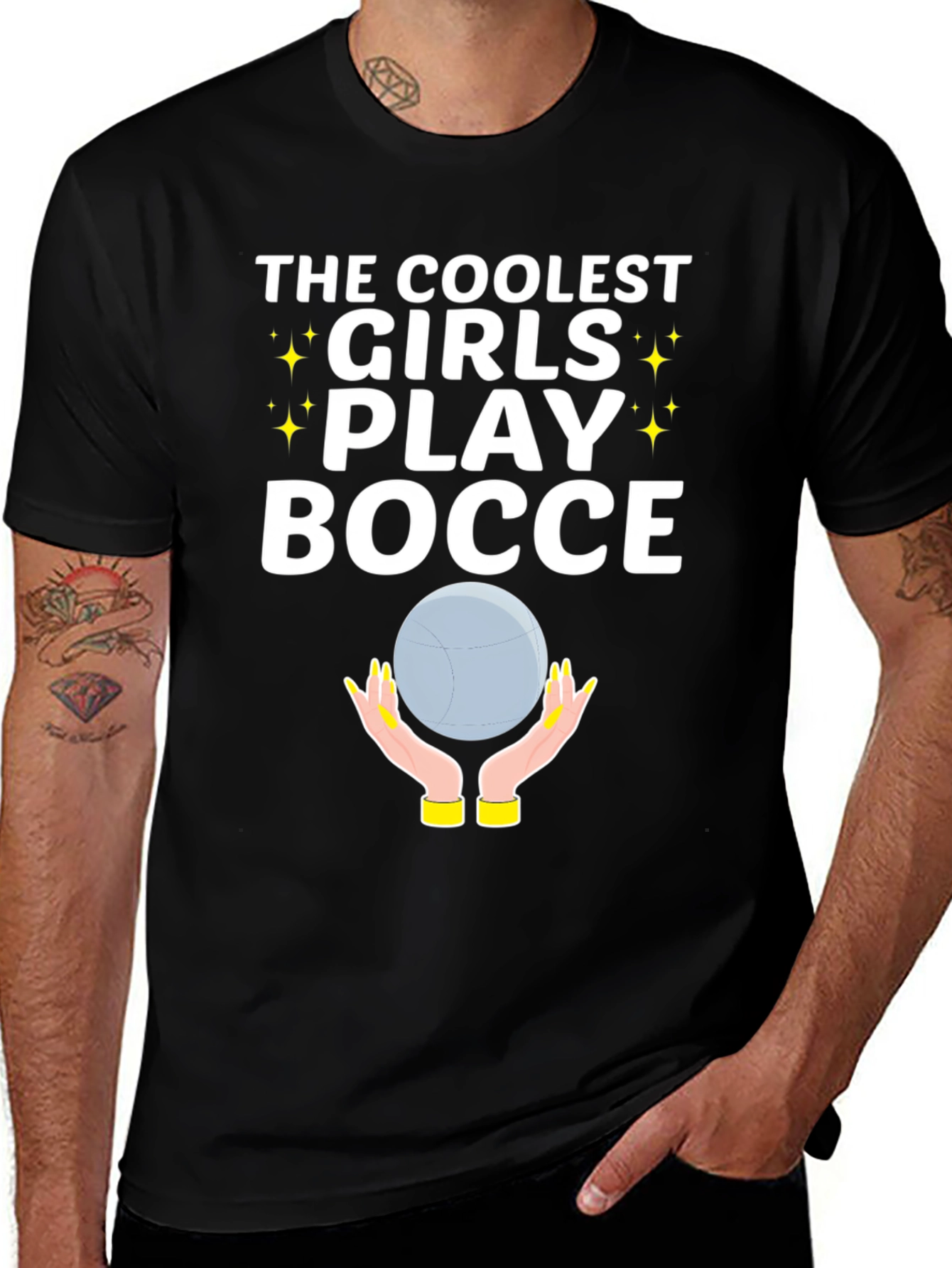 Coolest Girls Play Bocce Ball Graphic T-Shirt