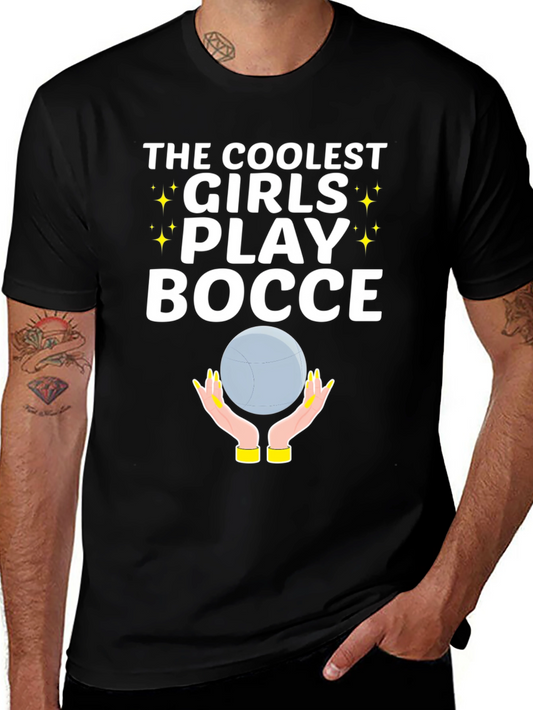 Coolest Girls Play Bocce Ball Graphic T-Shirt