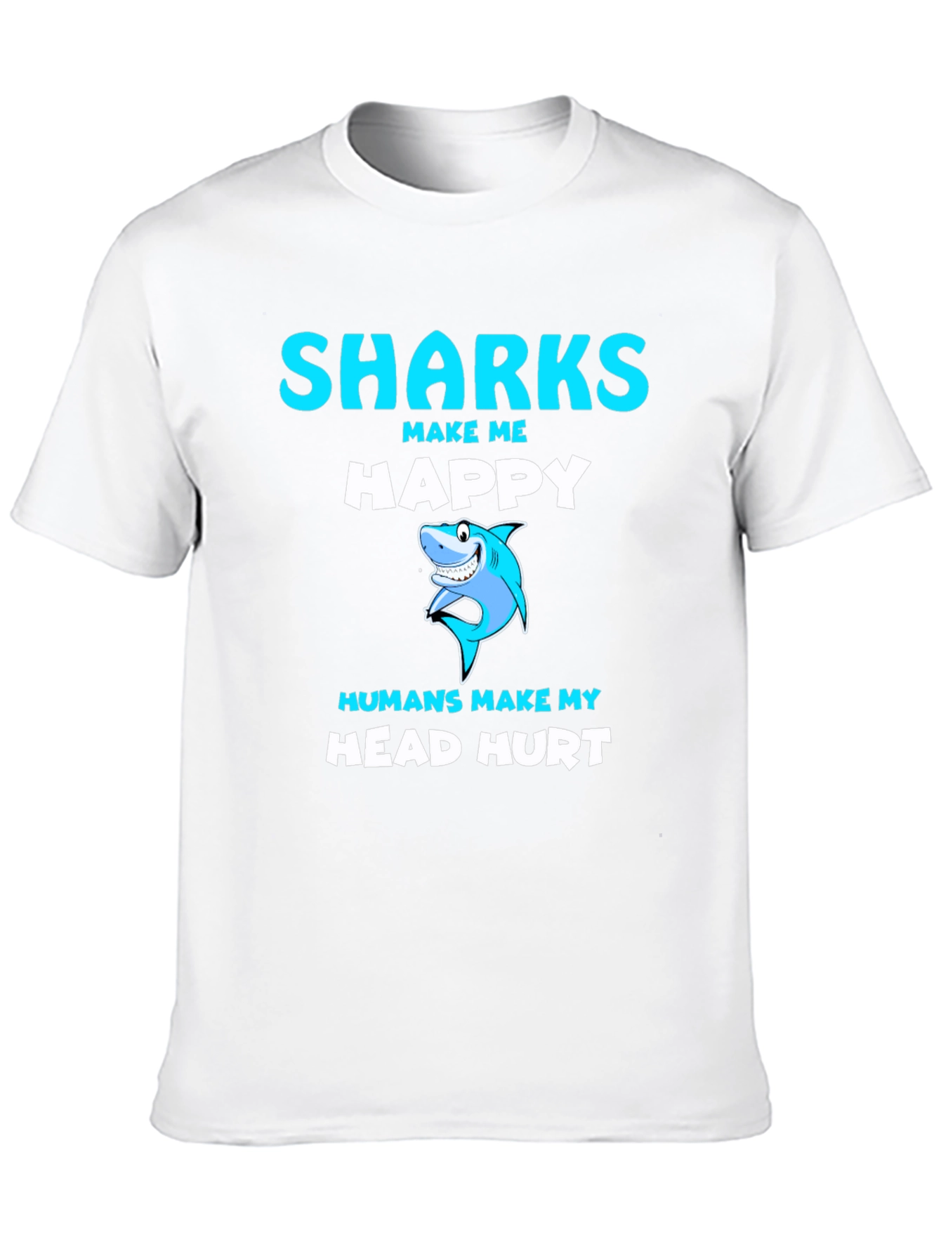 Sharks Make Me Happy Graphic Tee
