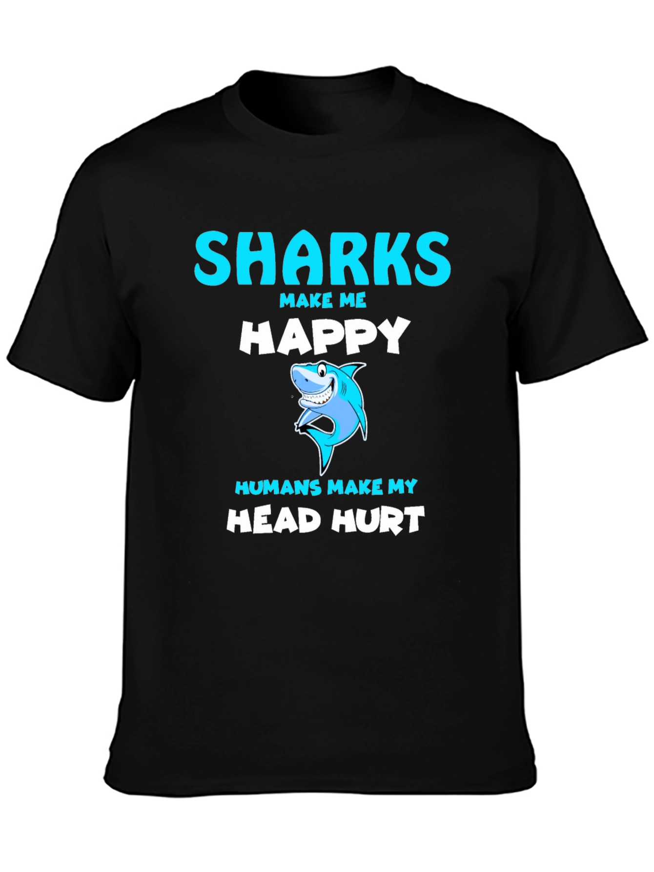 Sharks Make Me Happy Graphic Tee