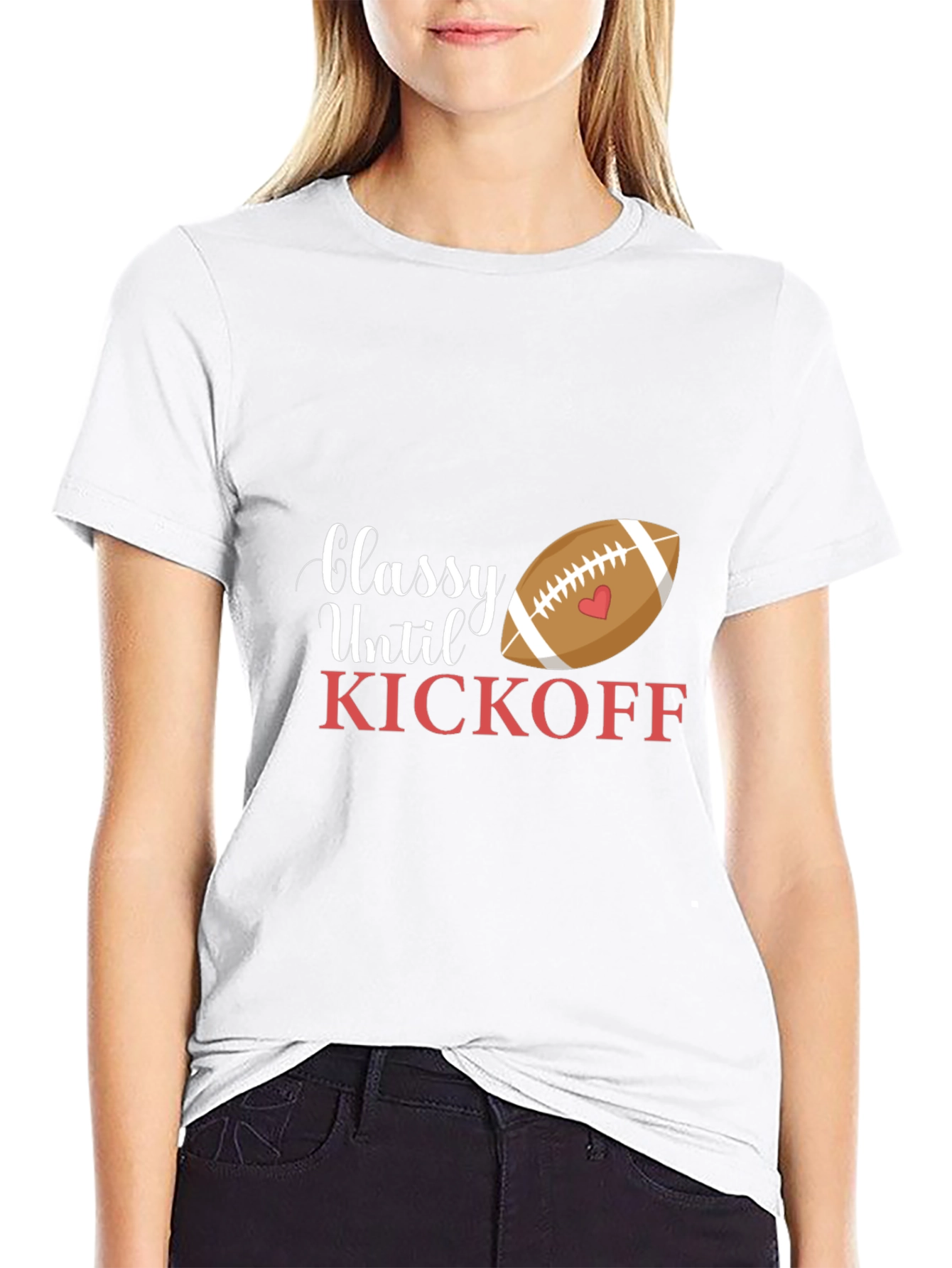 Classy Until Kickoff Black T-Shirt