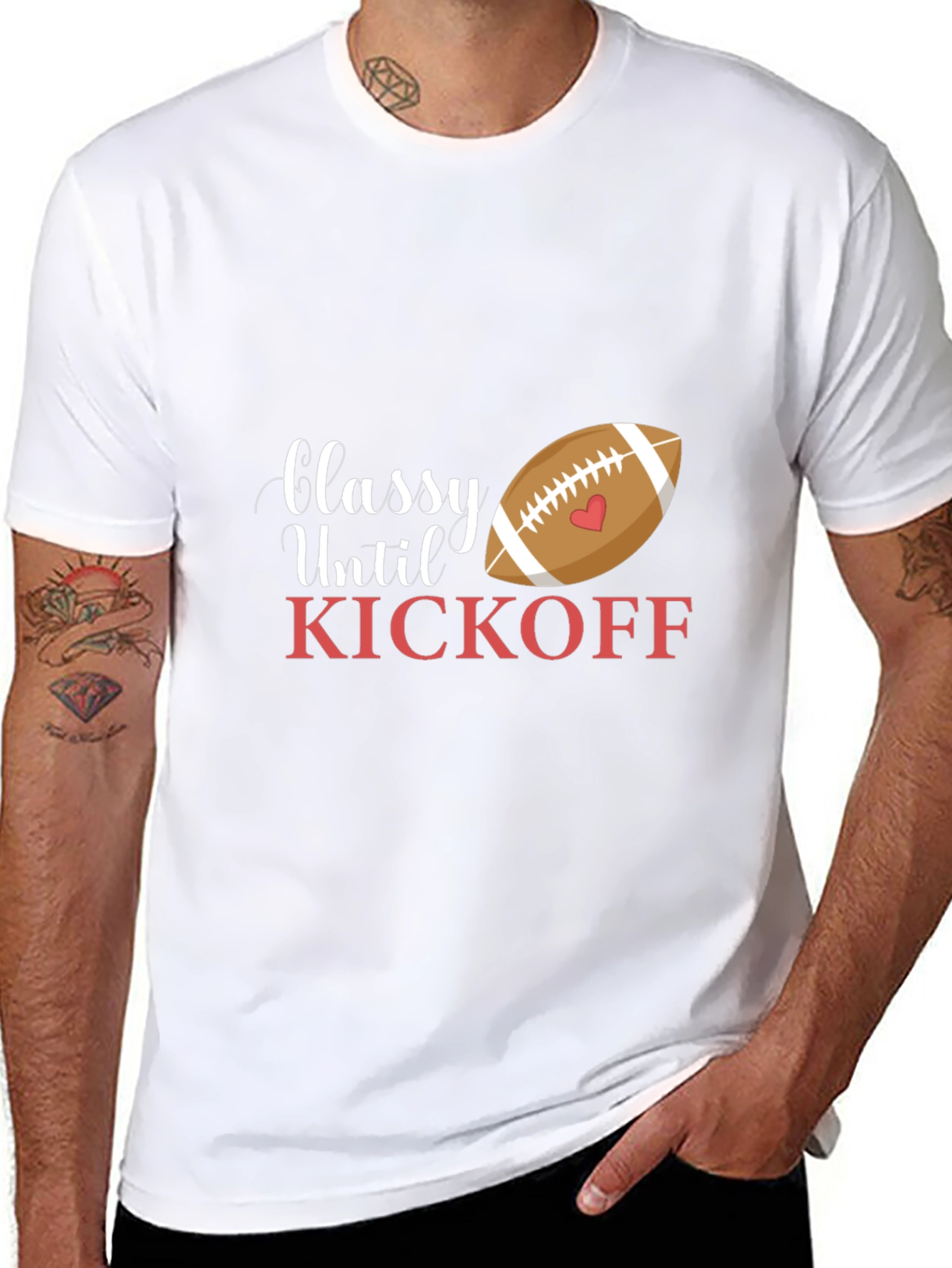 Classy Until Kickoff Black T-Shirt