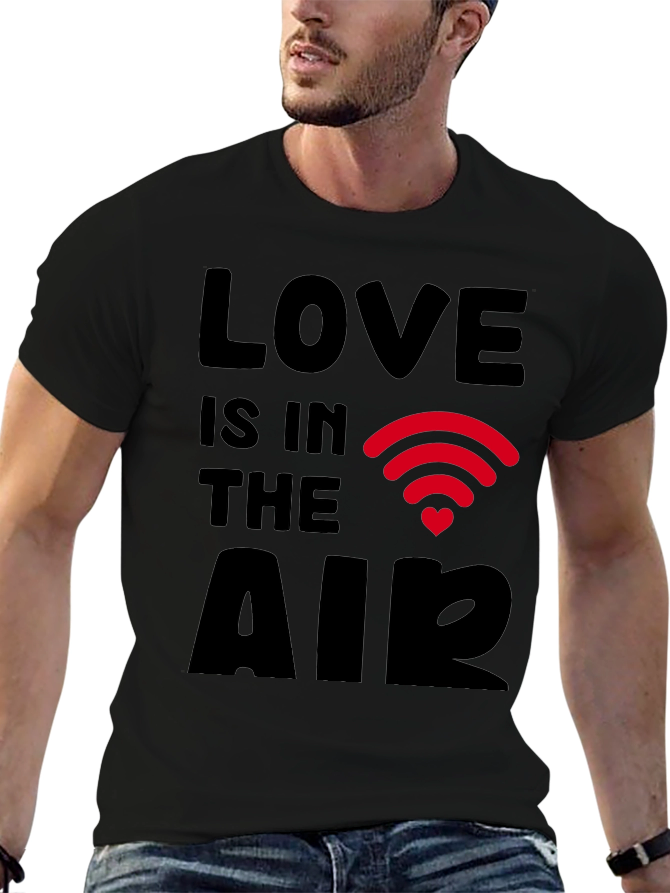 Love is in the Air Wi-Fi Valentines Day T-Shirt
