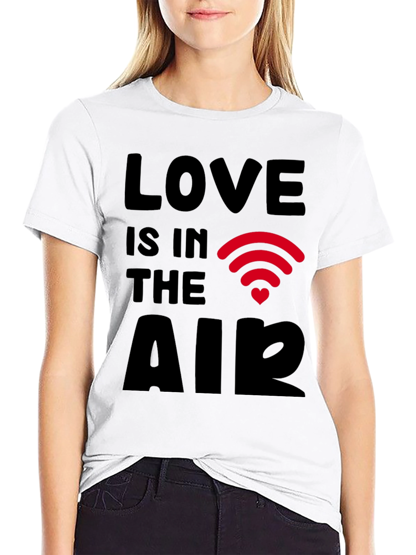 Love is in the Air Wi-Fi Valentines Day T-Shirt