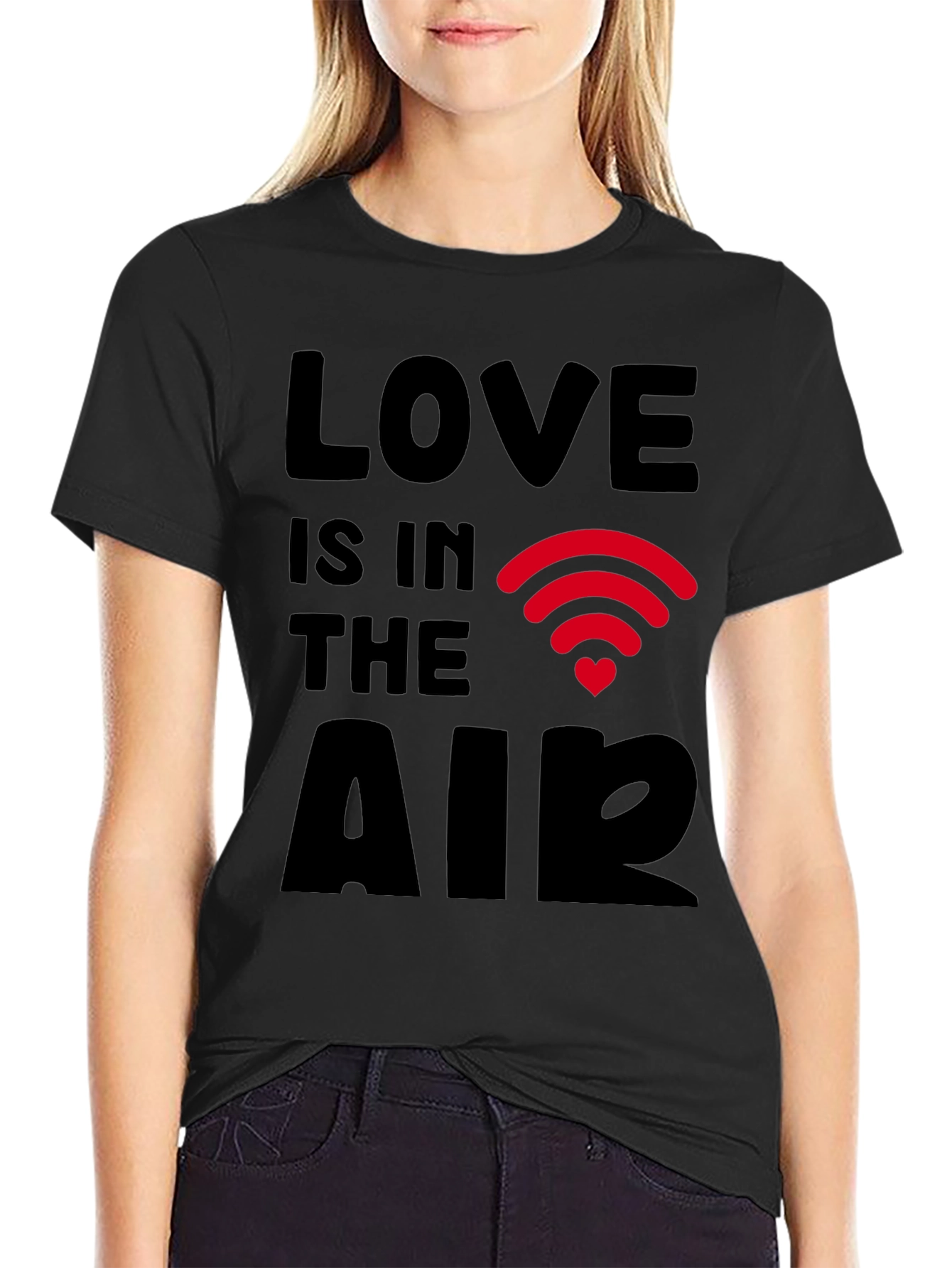 Love is in the Air Wi-Fi Valentines Day T-Shirt