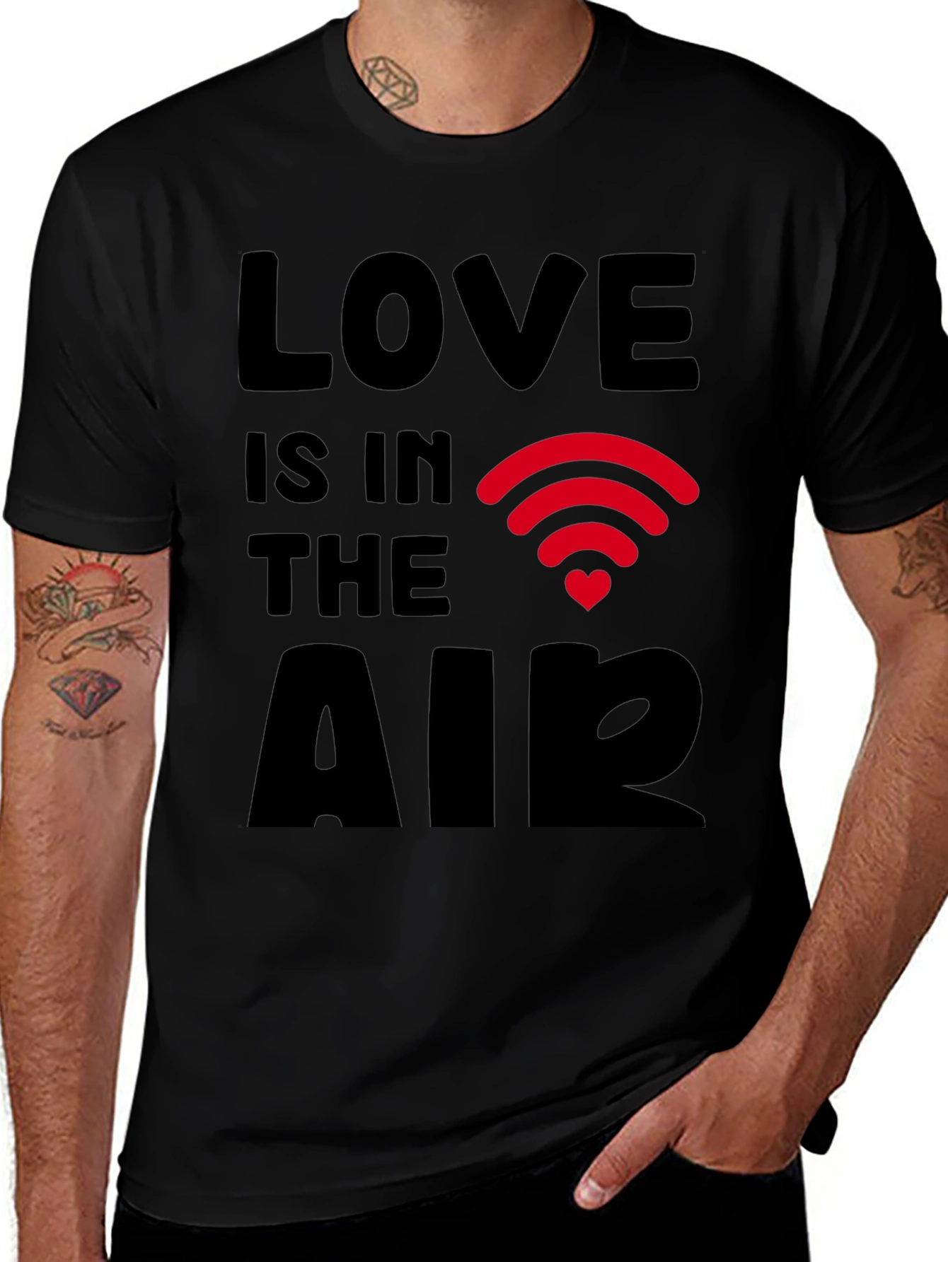 Love is in the Air Wi-Fi Valentines Day T-Shirt