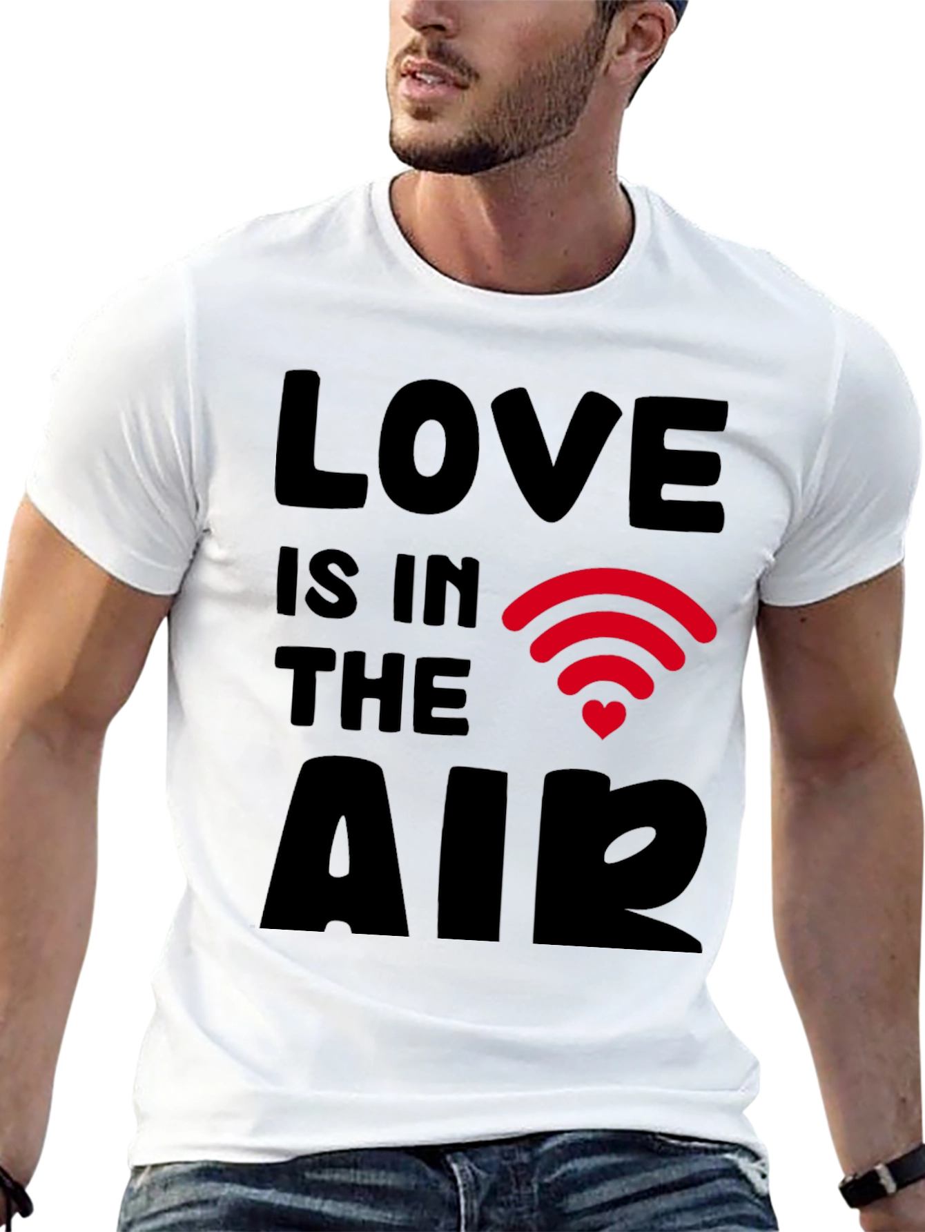 Love is in the Air Wi-Fi Valentines Day T-Shirt