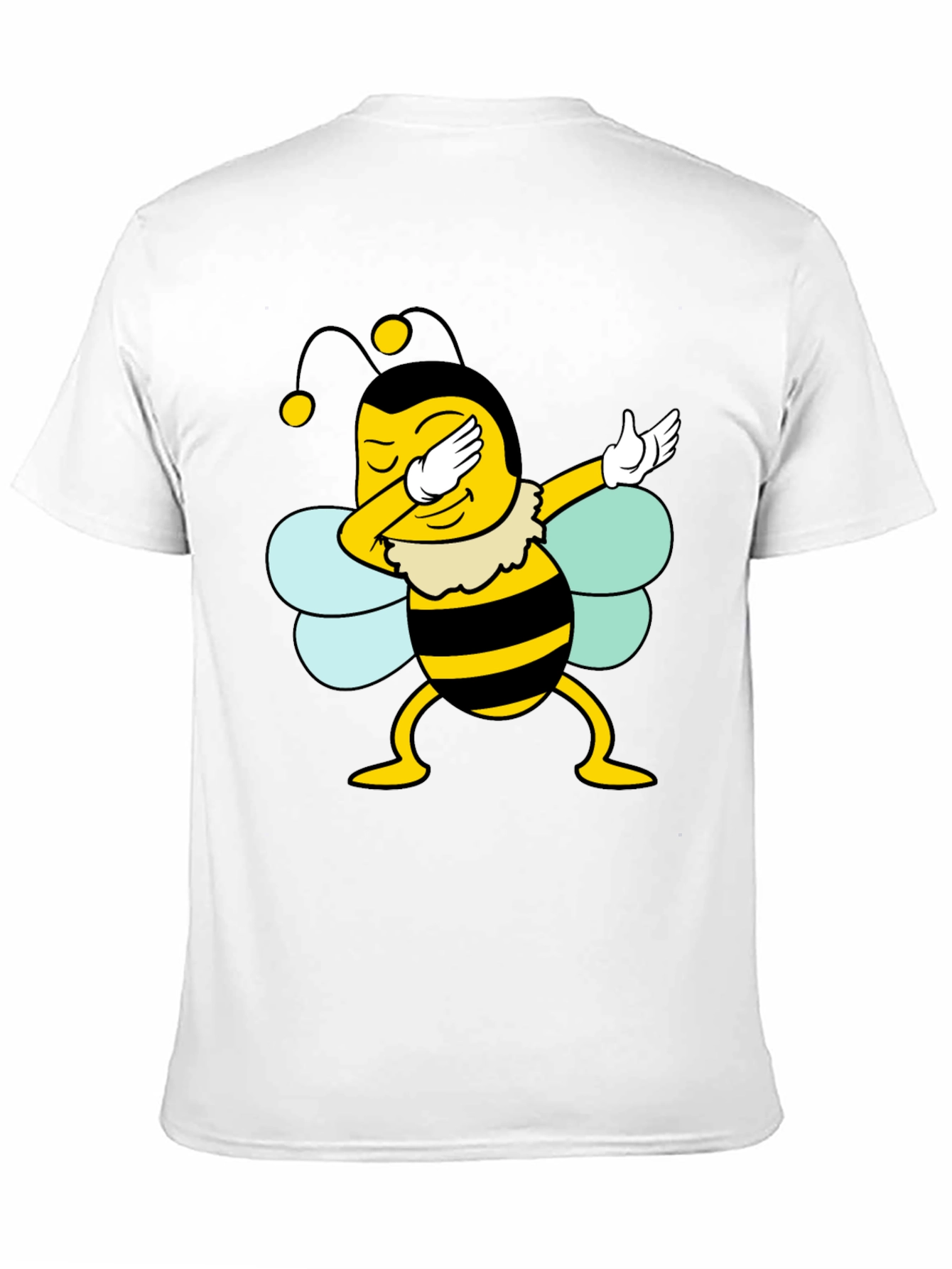 Dabbing Bee Black Cotton Graphic T-Shirt
