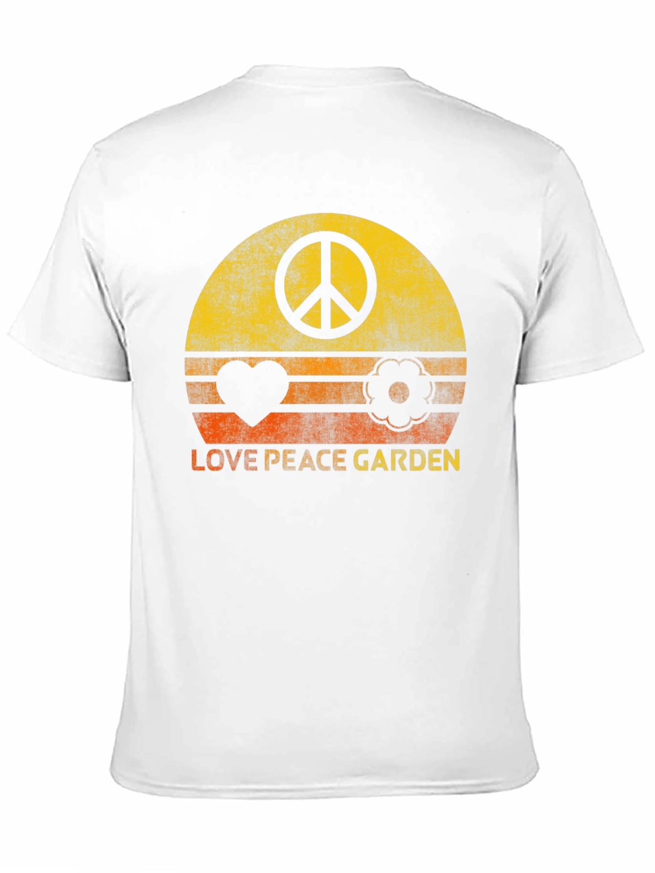 Love Peace Garden Graphic Tee - Retro Style