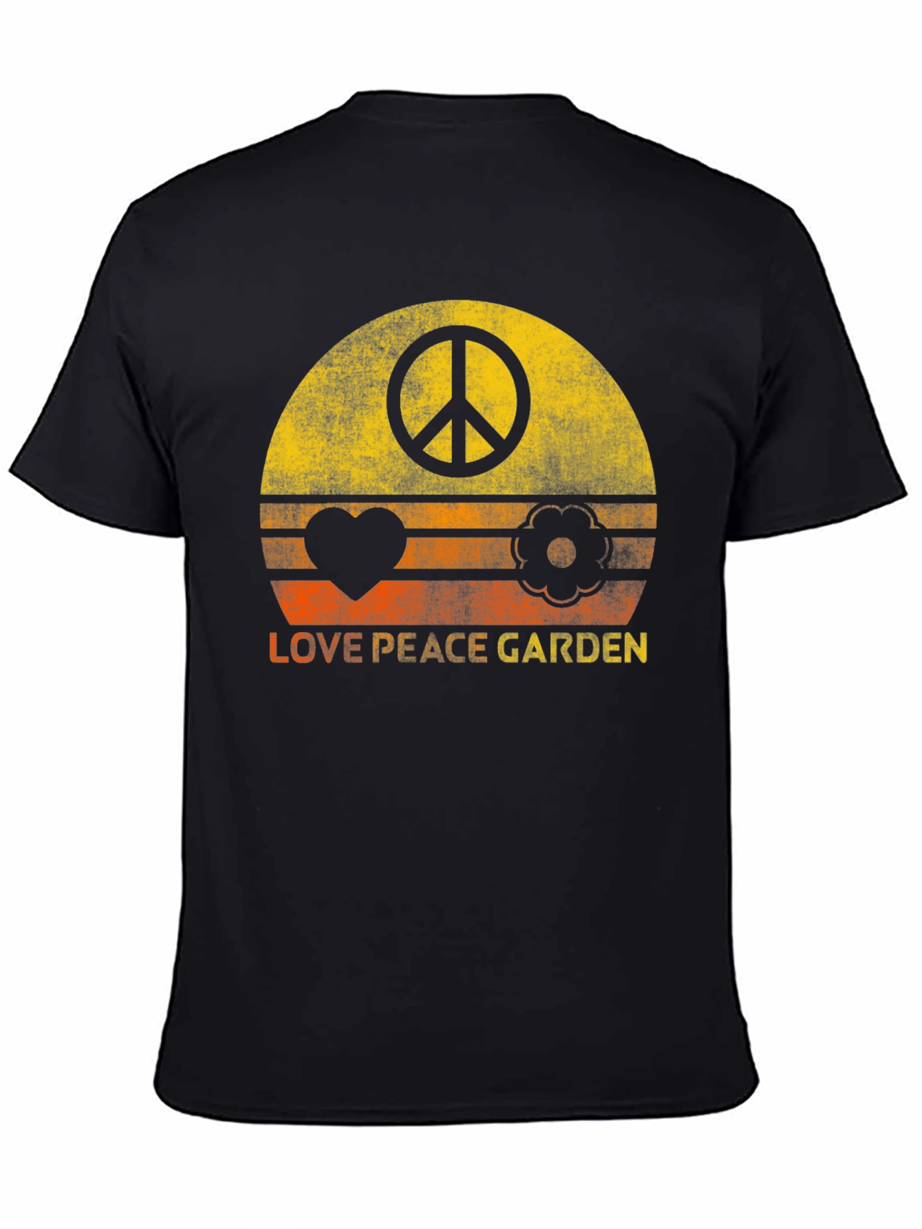 Love Peace Garden Graphic Tee - Retro Style
