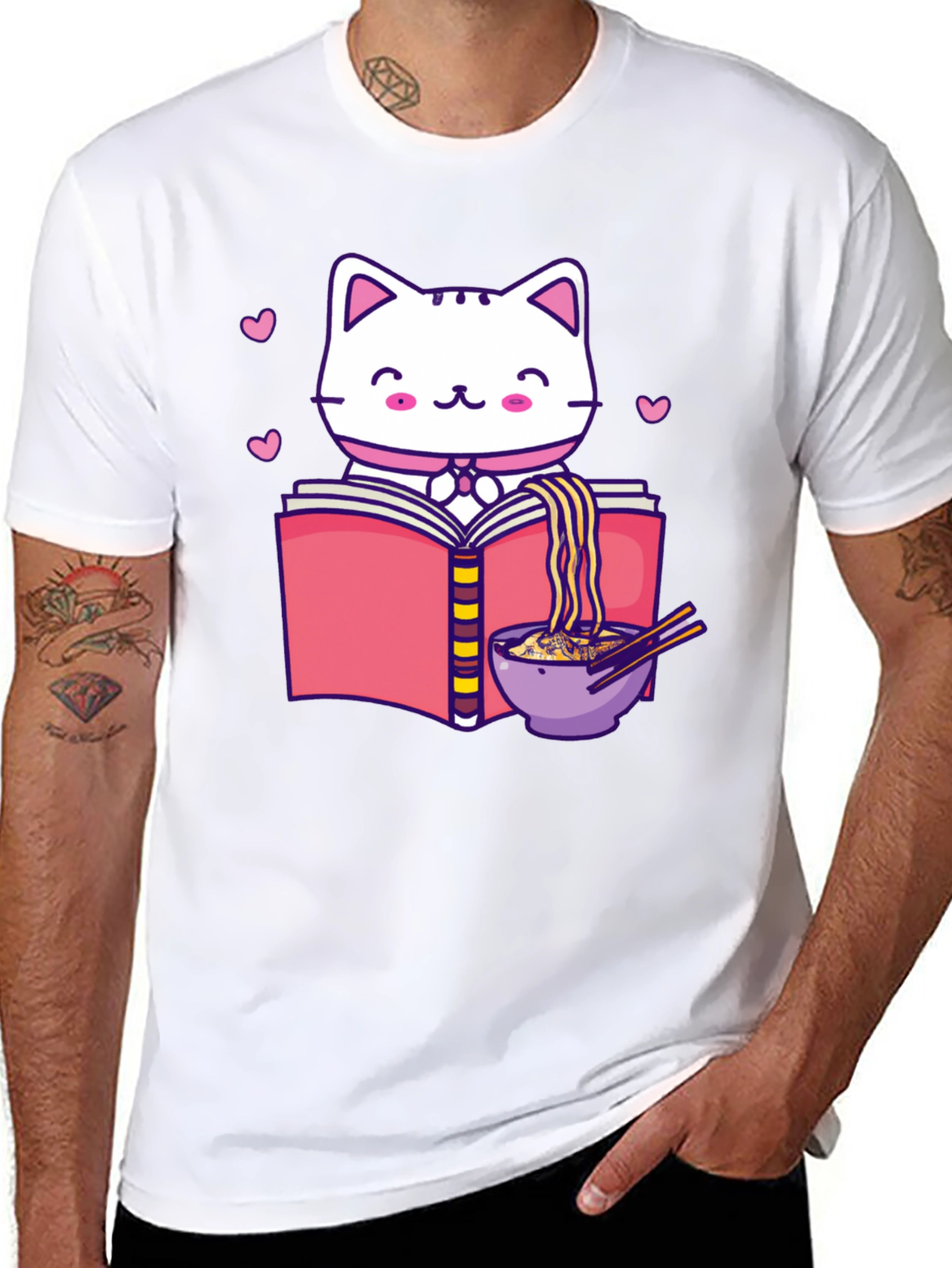 Kawaii Cat Ramen T-Shirt