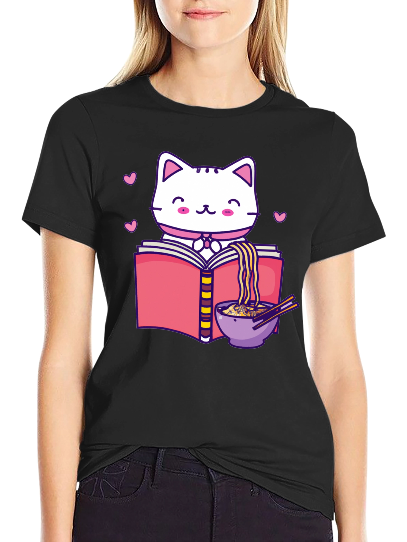 Kawaii Cat Ramen T-Shirt