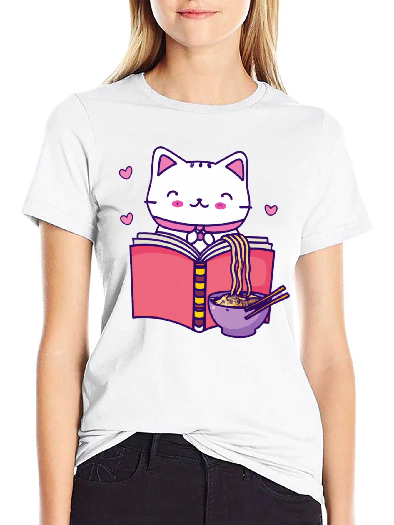 Kawaii Cat Ramen T-Shirt