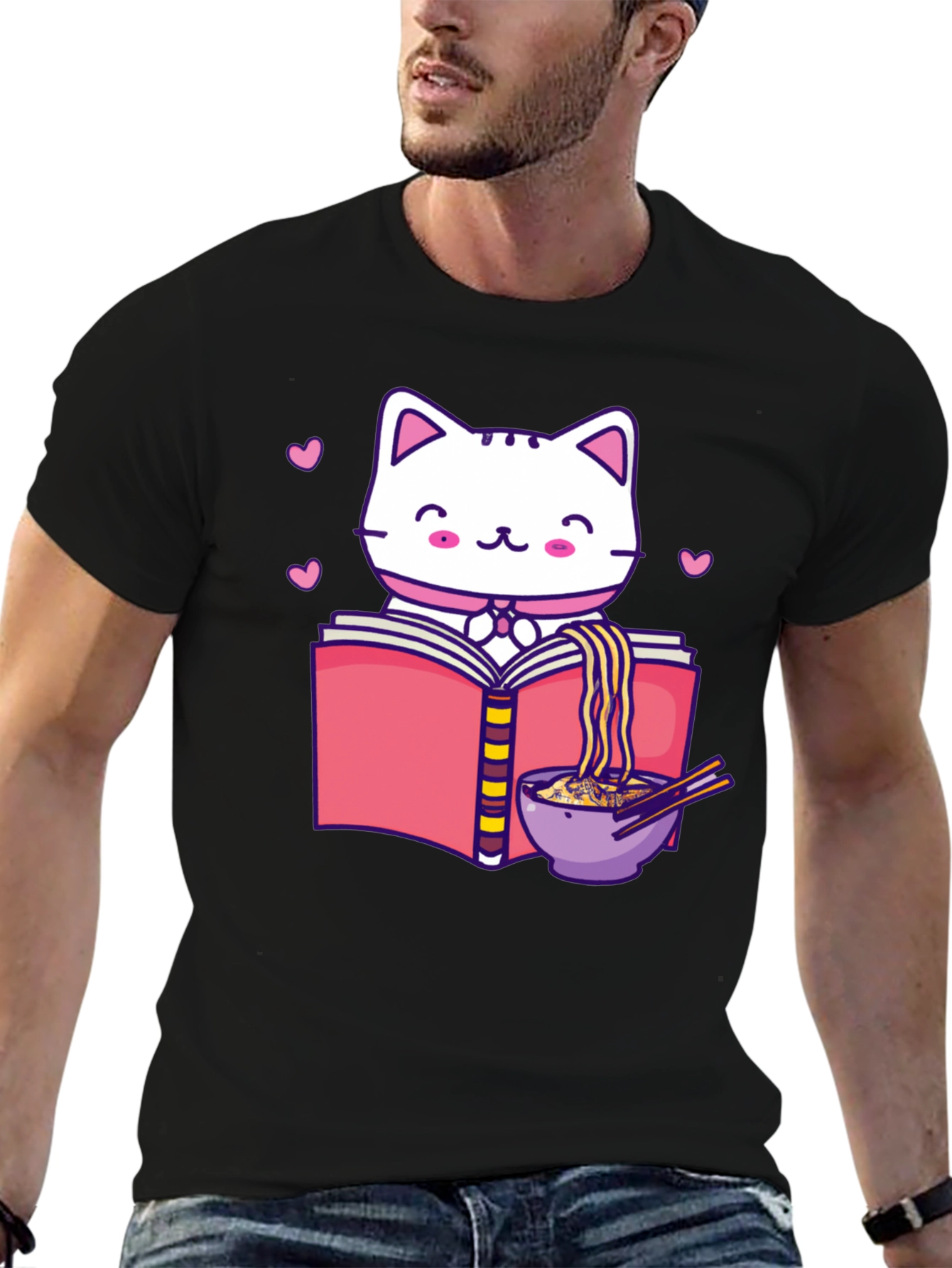 Kawaii Cat Ramen T-Shirt