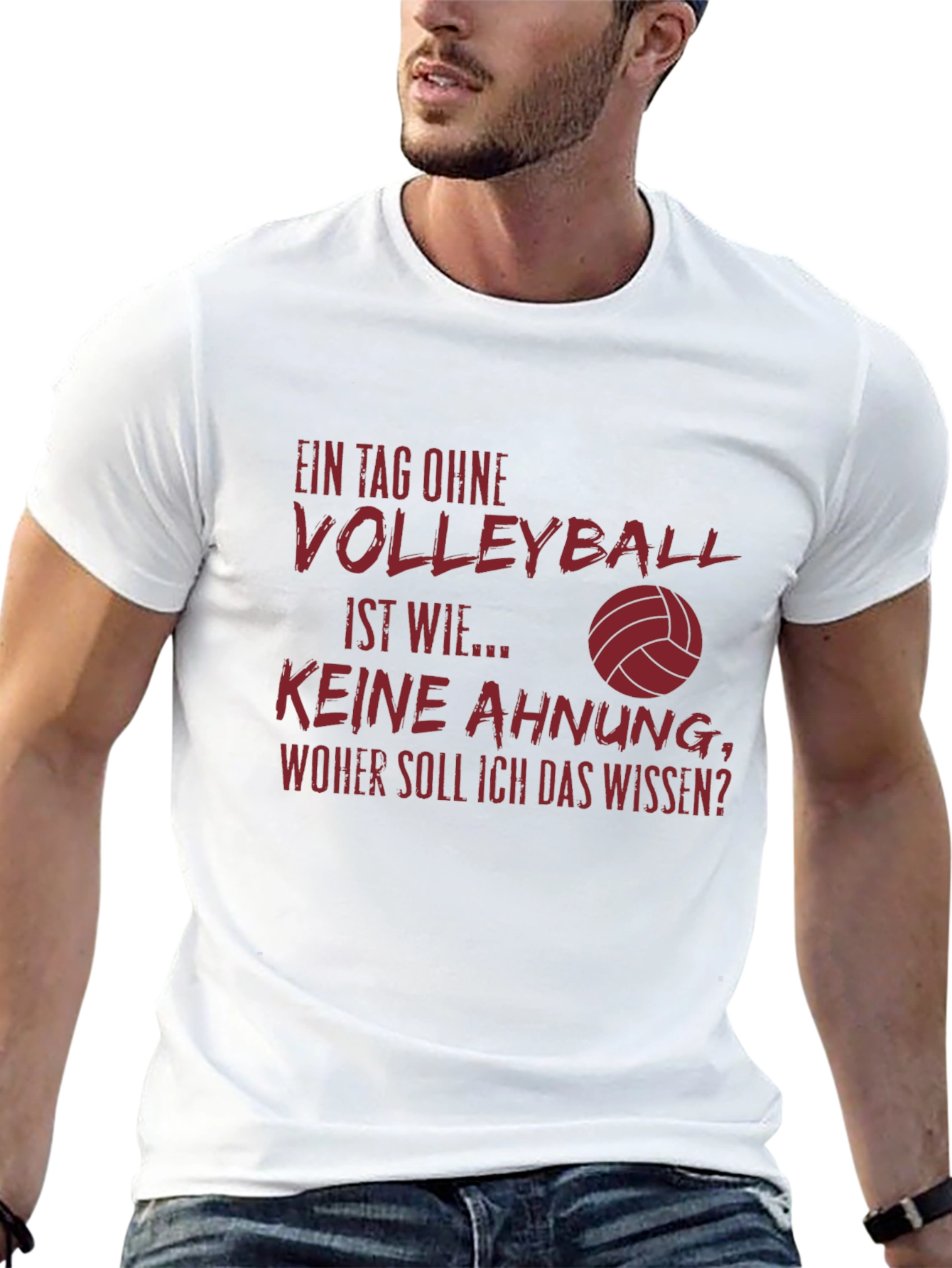 Volleyball T-Shirt: Funny German Quote Design
