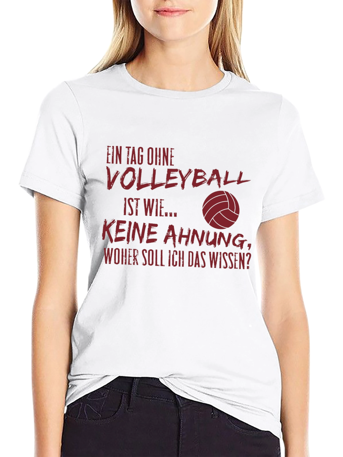 Volleyball T-Shirt: Funny German Quote Design