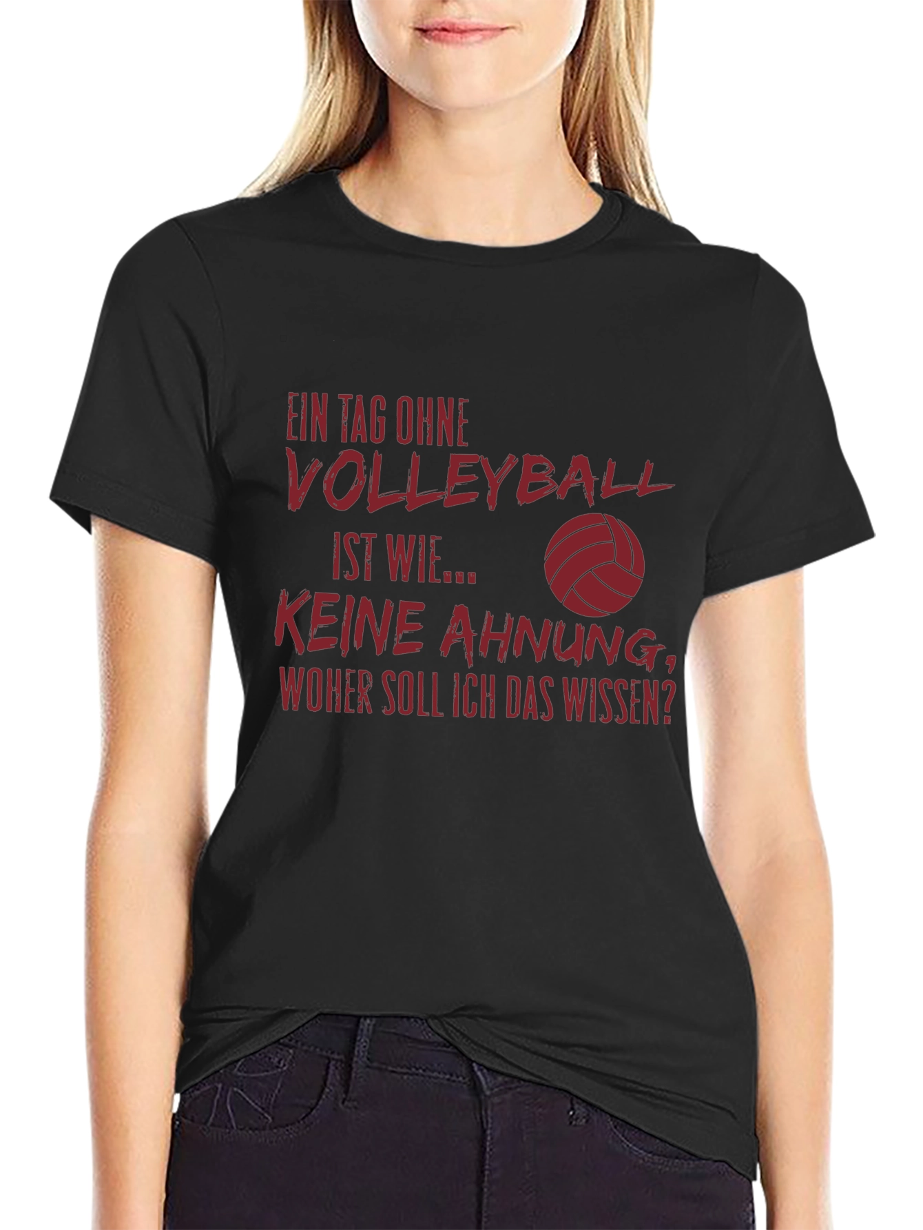 Volleyball T-Shirt: Funny German Quote Design