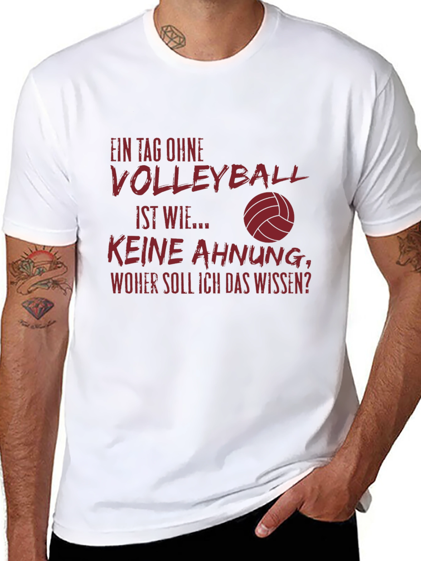 Volleyball T-Shirt: Funny German Quote Design