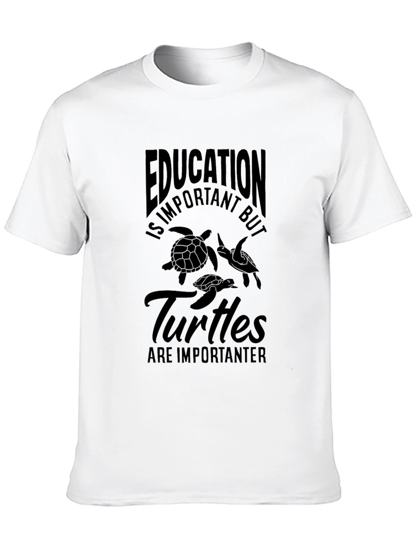 Education vs. Turtles T-Shirt