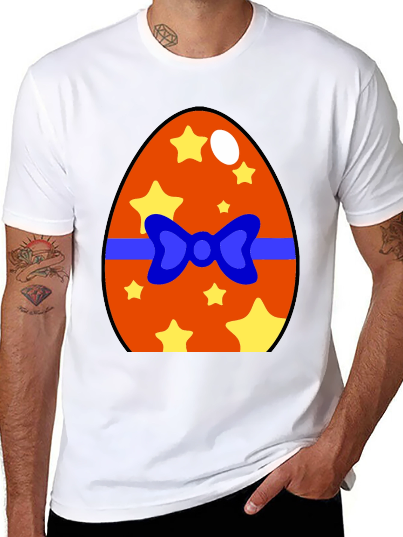 Festive Easter Egg Graphic Tee - Fun Holiday Apparel