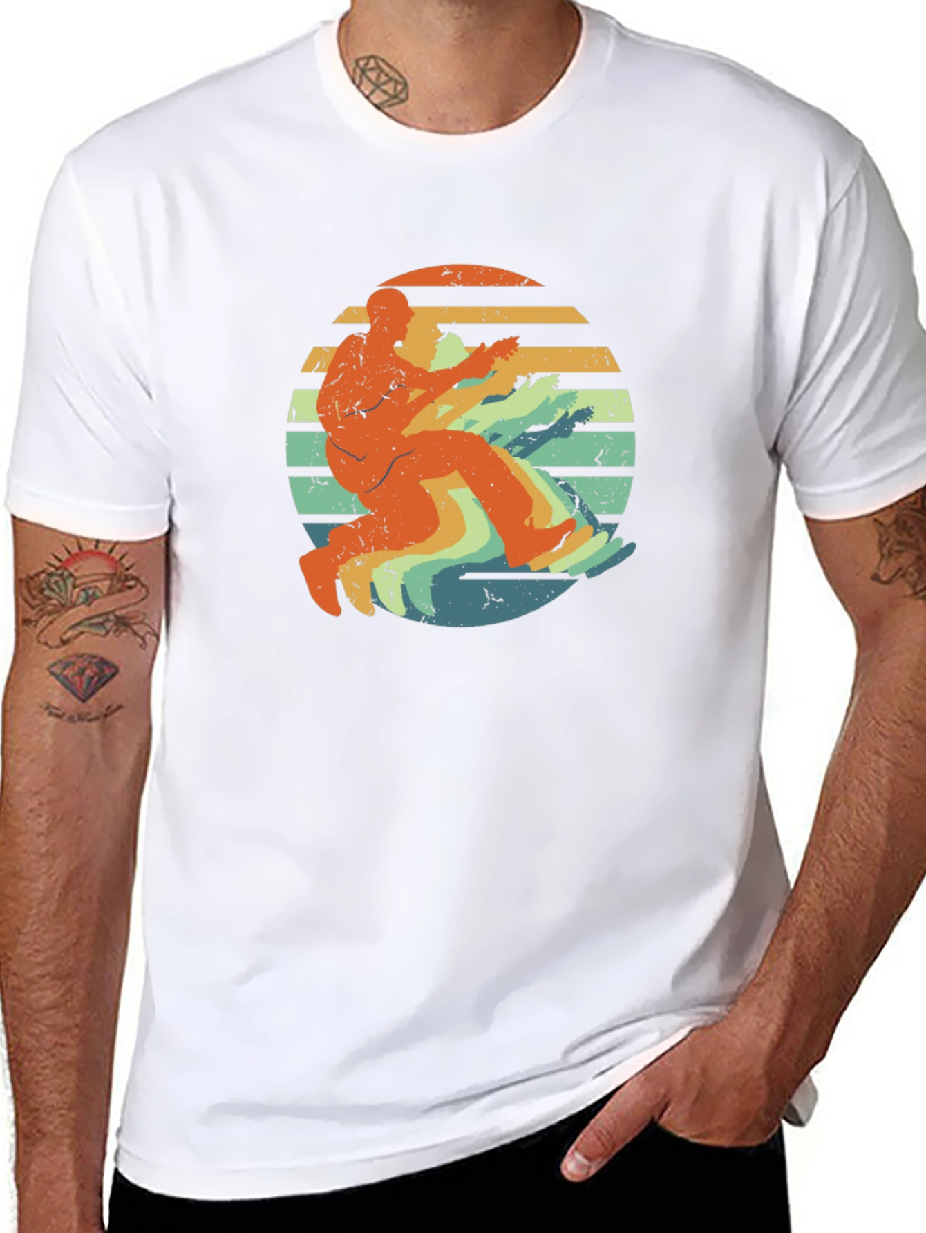 Retro Style Snowboarder Graphic Tee