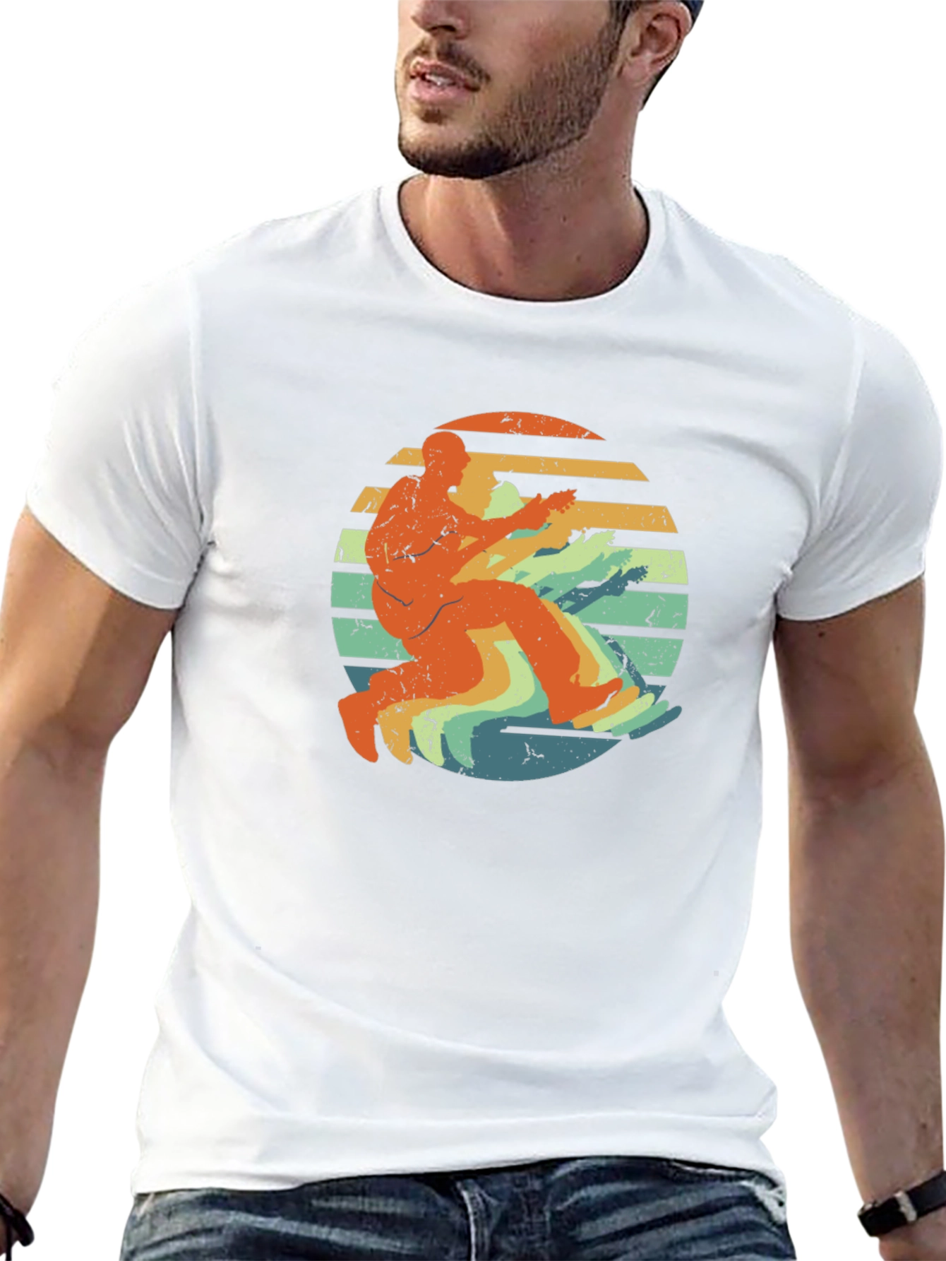 Retro Style Snowboarder Graphic Tee