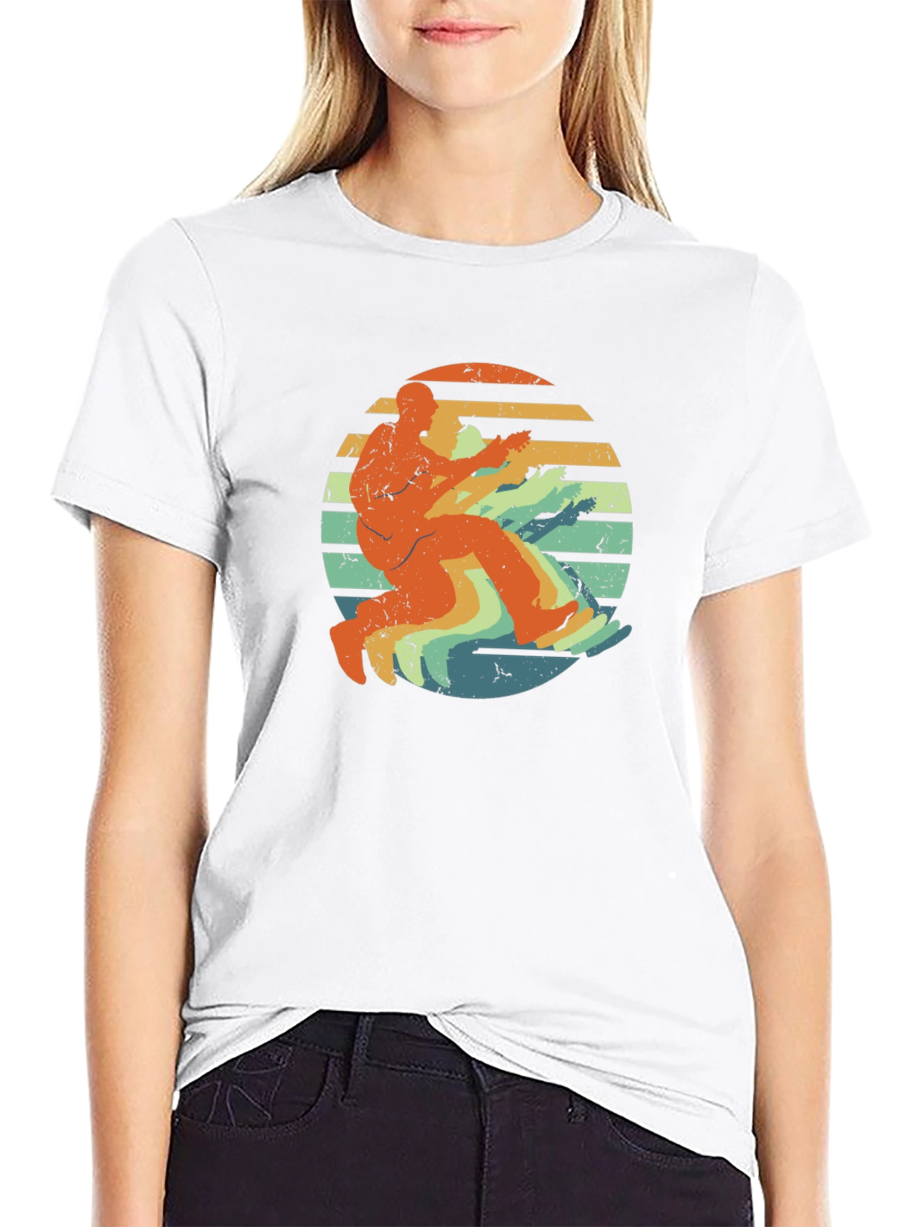 Retro Style Snowboarder Graphic Tee