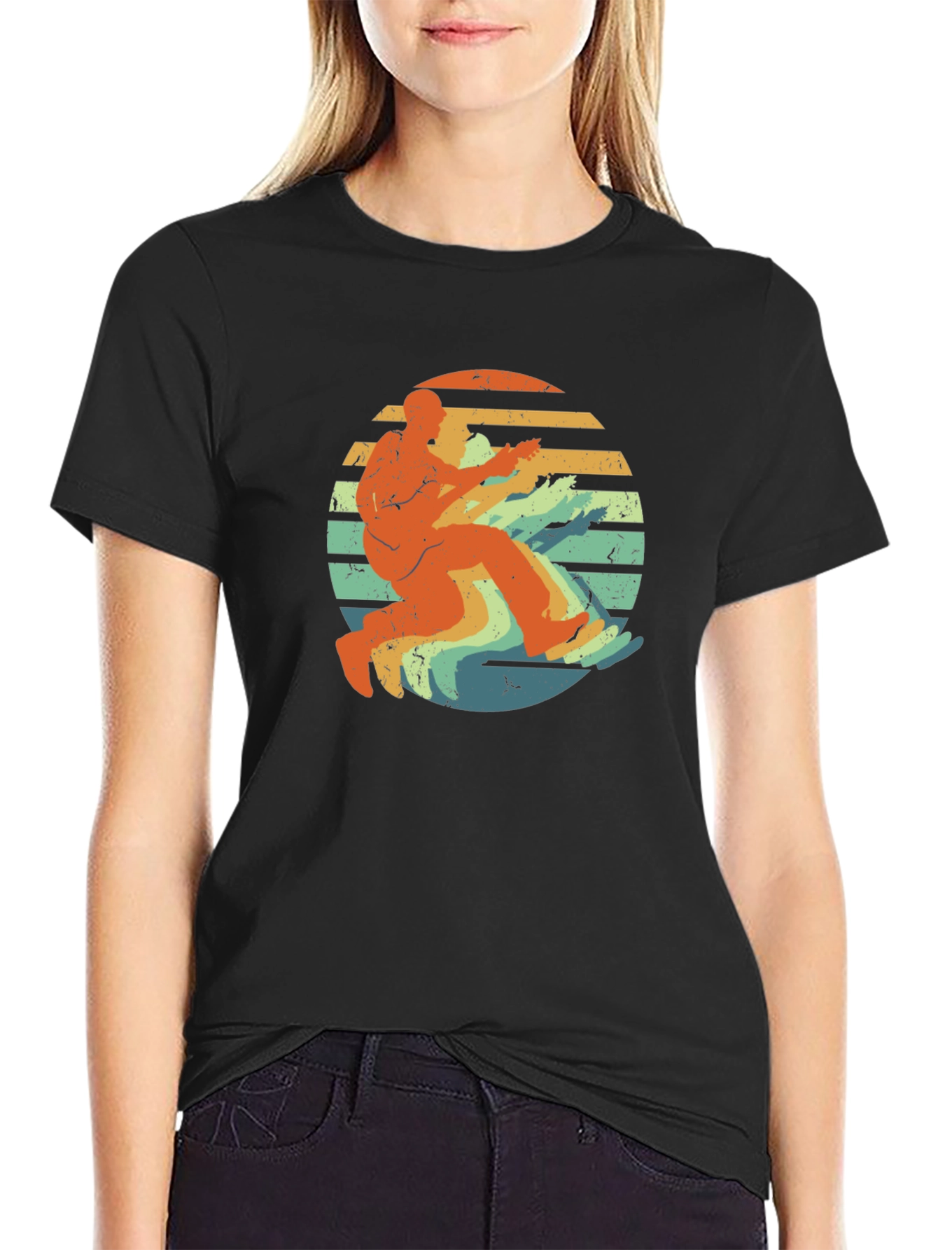 Retro Style Snowboarder Graphic Tee
