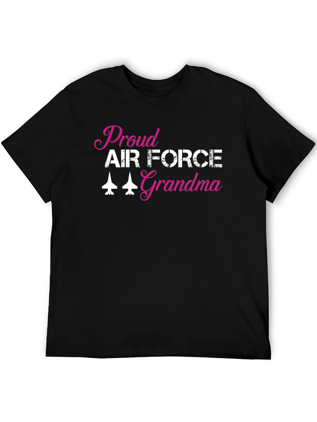Proud Air Force Grandma Black T-Shirt