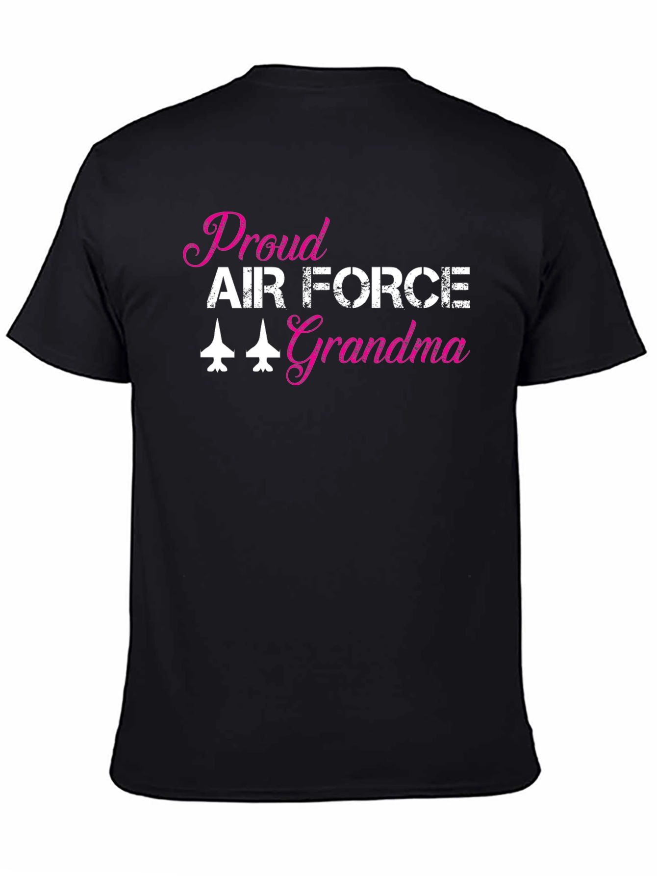 Proud Air Force Grandma Black T-Shirt