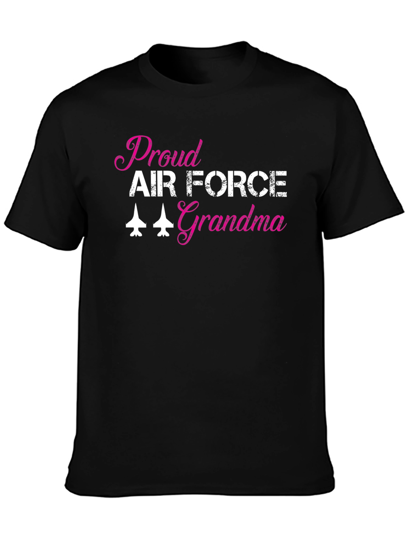 Proud Air Force Grandma Black T-Shirt