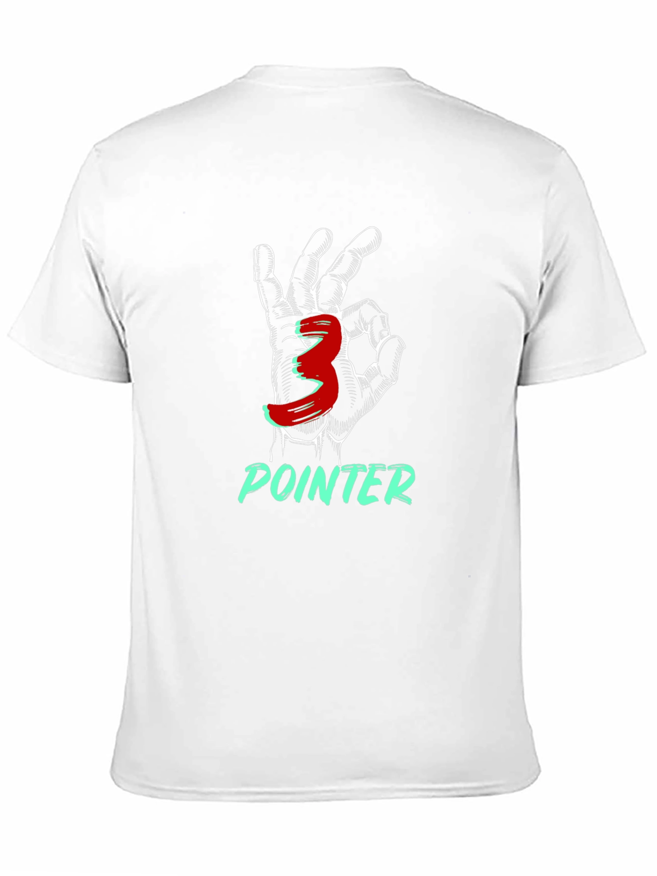 Three Pointer T-Shirt - Basketball Hand Gesture Design