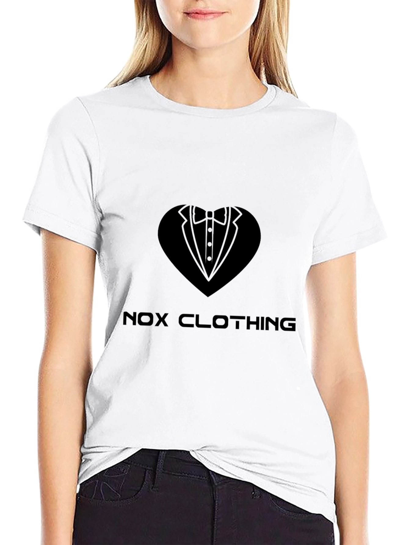 Nox Clothing Black Heart Tuxedo T-Shirt