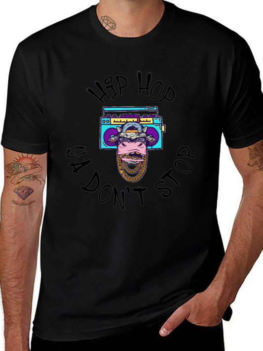 Hip Hop T-Shirt - Ya Dont Stop - Black Cotton Tee