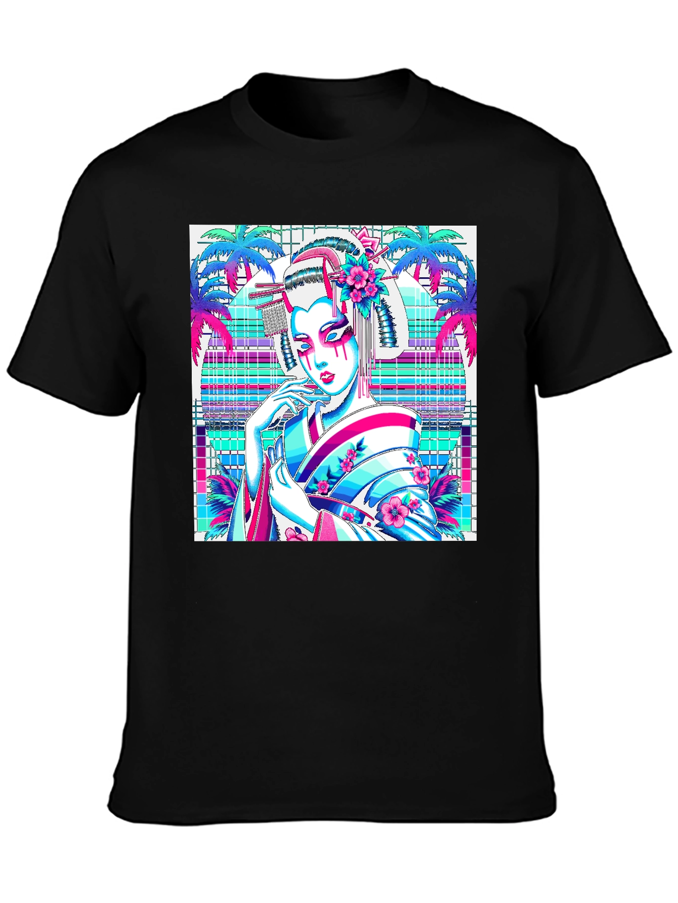 Geisha Graphic Print Tee - Stylish & Unique!