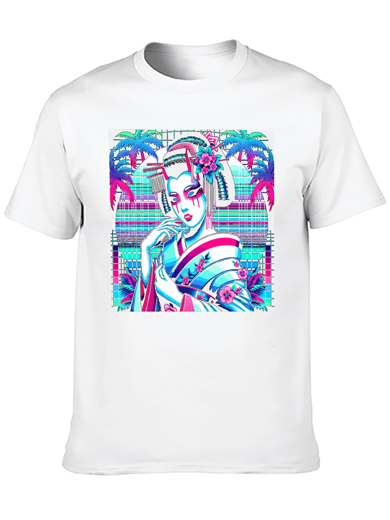 Geisha Graphic Print Tee - Stylish & Unique!