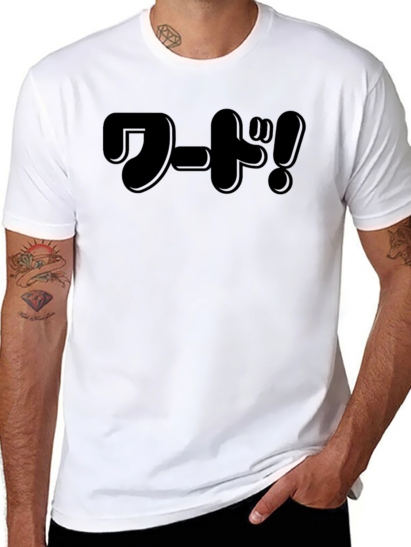 Japanese Text Graphic Black T-Shirt