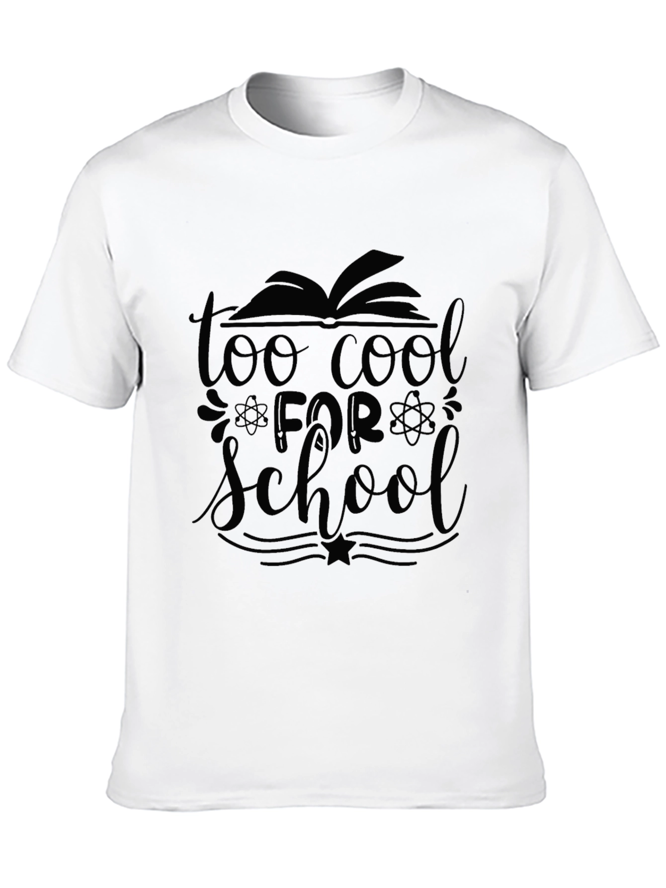 Too Cool For School Black Graphic Tee