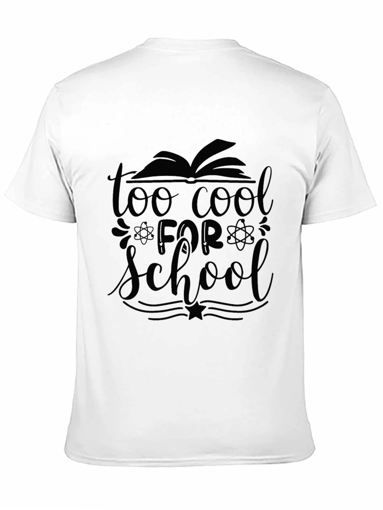Too Cool For School Black Graphic Tee
