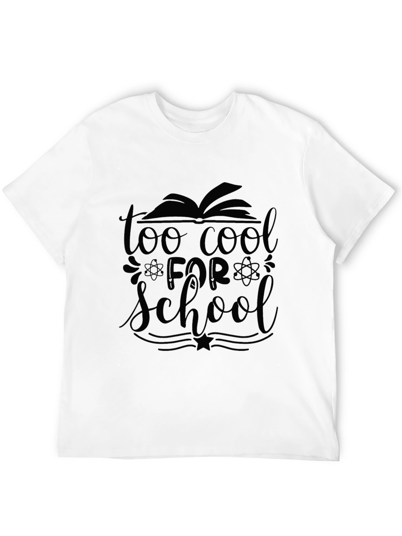 Too Cool For School Black Graphic Tee